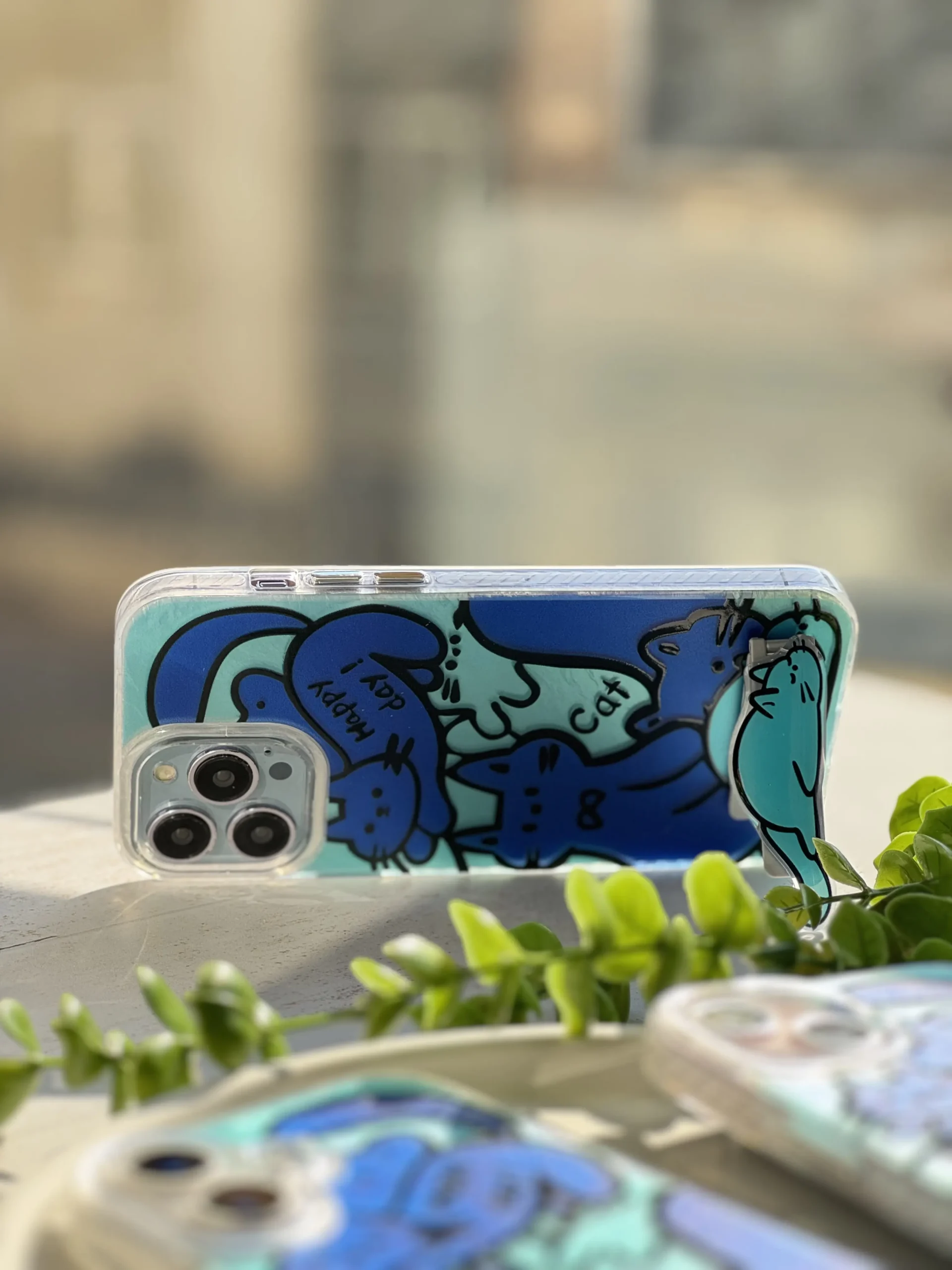 82d6a4 استند Happy Blue Cat (کدa0196) - Image 1