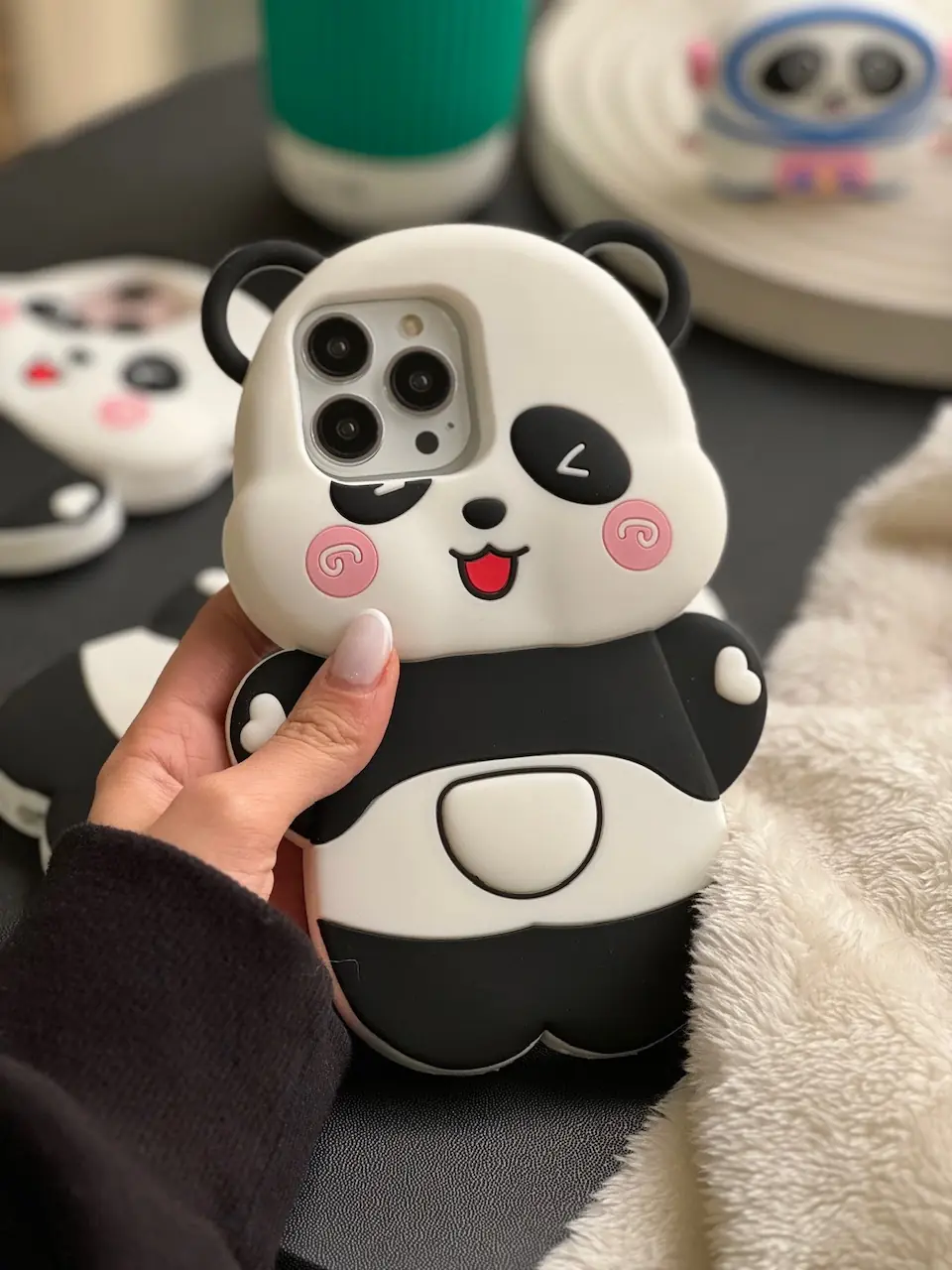 47cfa6 قاب Happy Panda سیلیکونی (کدC1641) - Image 1