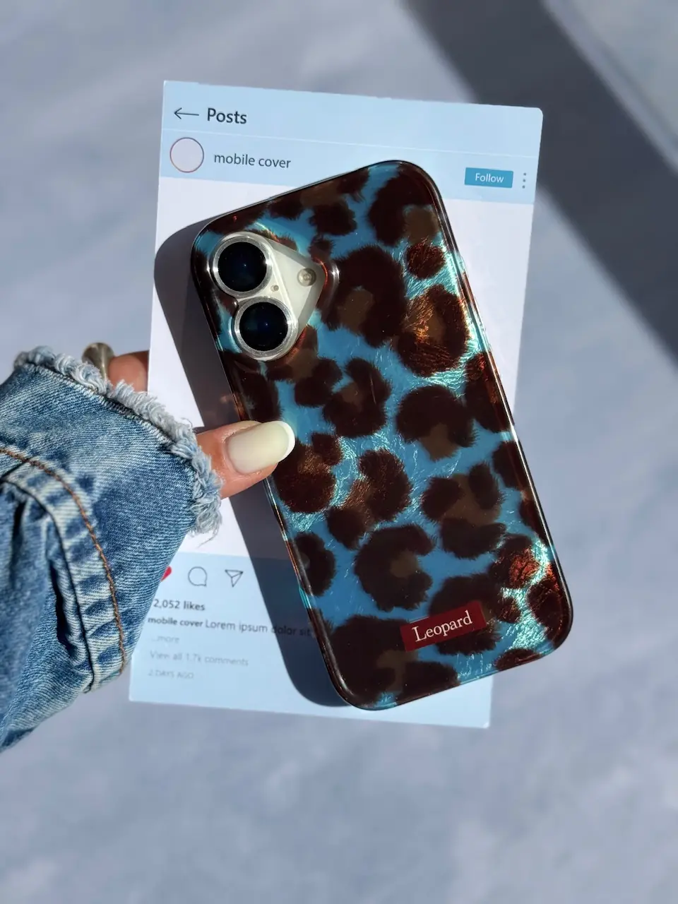 2f9f79 قاب Aqua Leopard آیفون (کدC2088) - Image 1