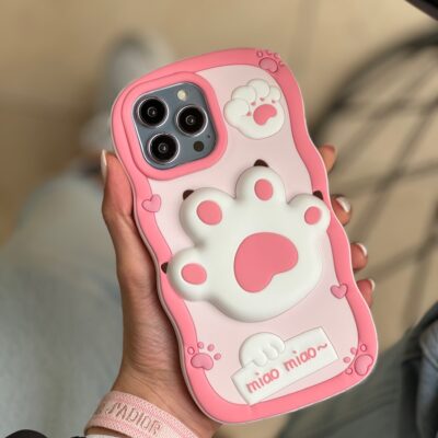 قاب پنجه سیلیکونی صورتی (کدC1615)