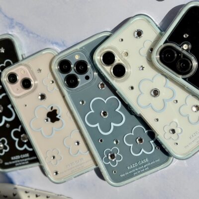 قاب گل آبی نگین دار(کدC2084)