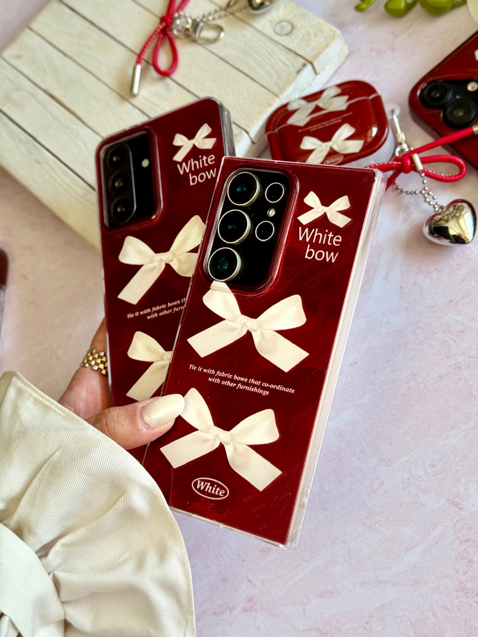 8f0f07.jpeg قاب چری white bow اندرویدی (کدC2095) - تصویر 1