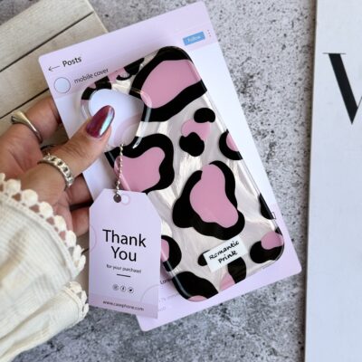 قاب پلنگی Romantic Pink آیفونی (کدC2062)