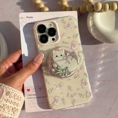 قاب گربه بازیگوش با پاپ سوکت مگنتی (کدC2146)