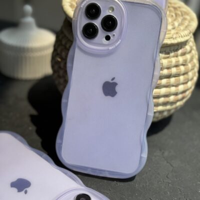 قاب موبایل آیفون گربه یاسی شفاف