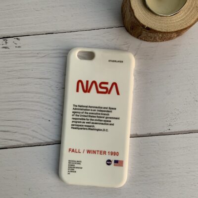 قاب موبایل آیفون ناسا سفید