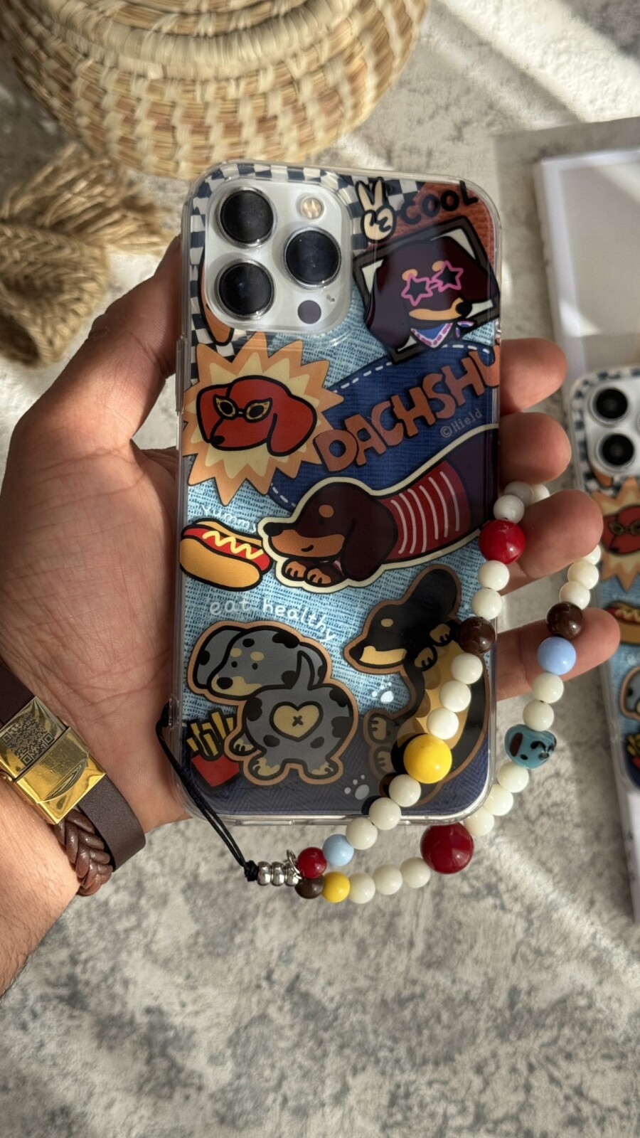 قاب موبایل ( آیفون ) سگ کول کژوال داکس هوند سوسیسی + بندست قاب موبایل ( آیفون ) سگ کول کژوال داکس هوند سوسیسی + بندست - تصویر 1