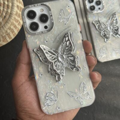 قاب موبایل آیفون پروانه سه بعدی بال متحرک استندشو