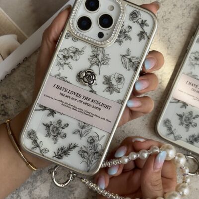 قاب موبایل آیفون گل فلاورز سان لایت + بندست