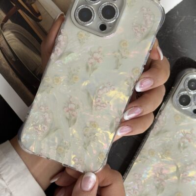 قاب موبایل آیفون باغ ژاپنی صدفی انگلیش هوم