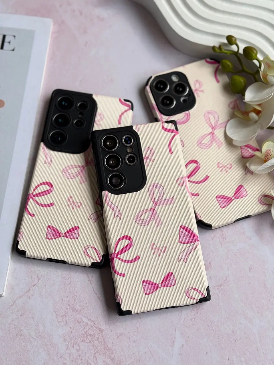 3f6804 قاب پاپیون صورتی کبریتی آیفون ، سامسونگ ، شیائومی (کدC2207) - تصویر 1