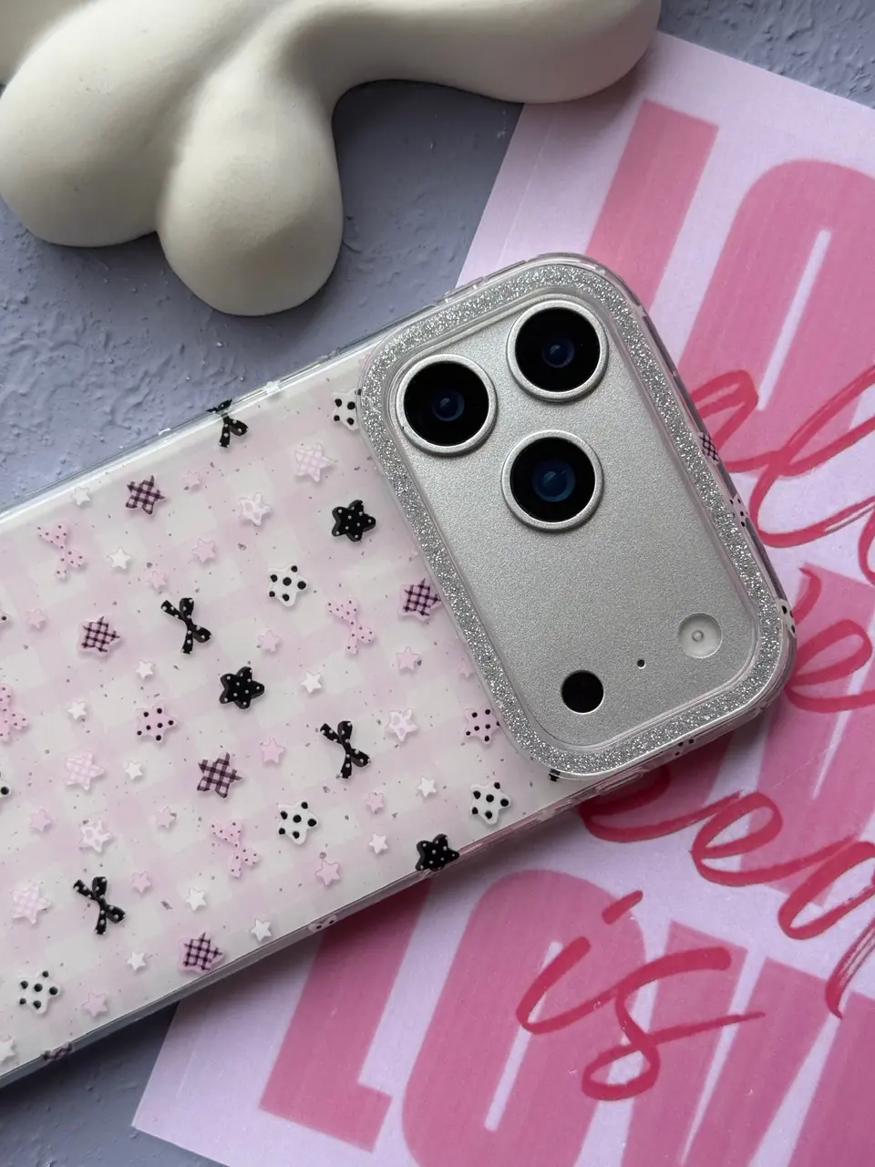 391677 قاب Kawaii Pink Star آیفون (کدC2216) - Image 1
