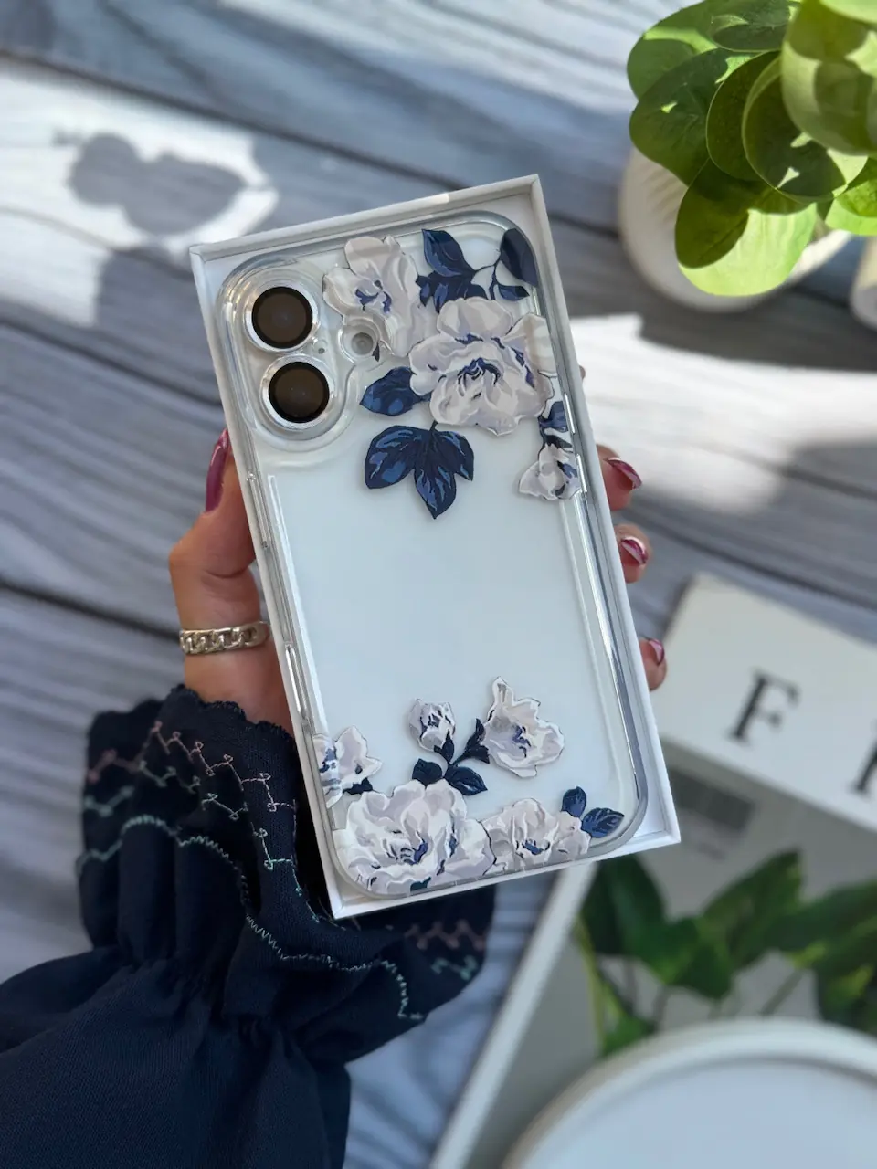 3de185-1 قاب White Rose آیفون ، سامسونگ ، شیائومی (کدC2049) - Image 1