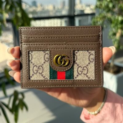 جاکارتی گوچی Red Line چرمی قهوه‌ای با طرح کلاسیک Gucci