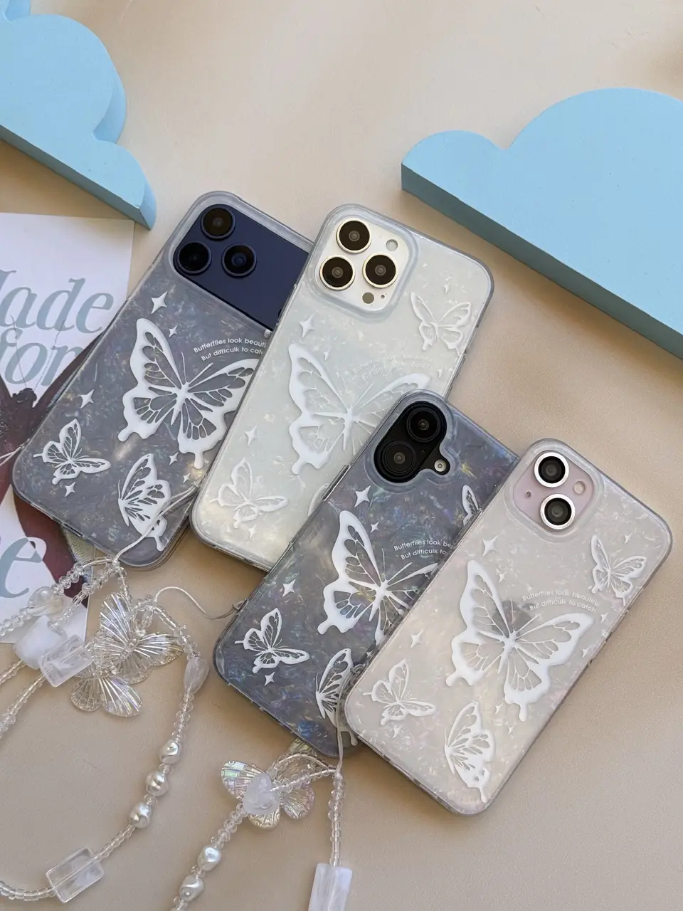 e2e1ff-2 قاب Ice Butterfly با آویز (کدC2230) - Image 1